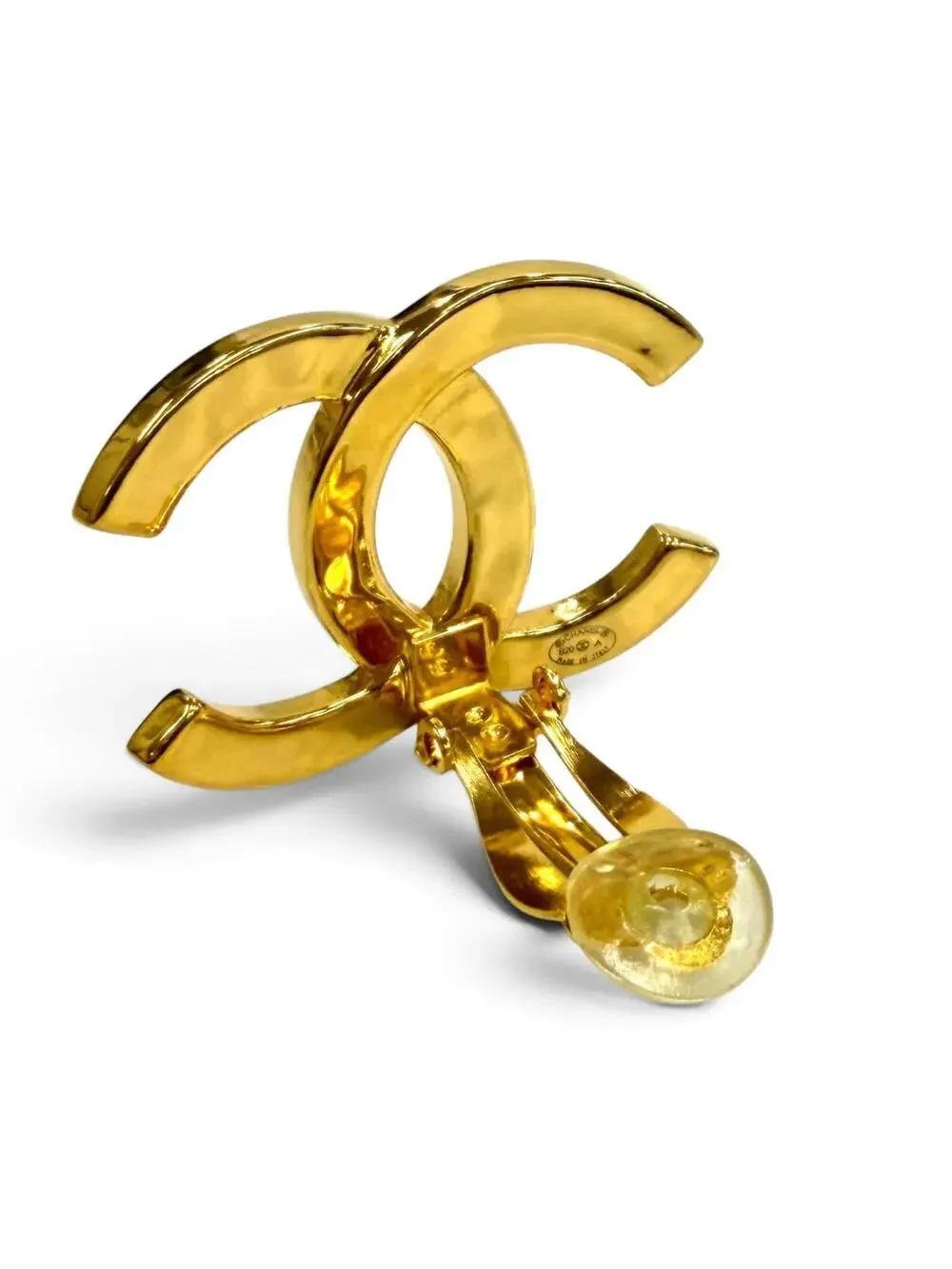 Chanel Cc Logo Clip-On Earrings Metal #357902C77B